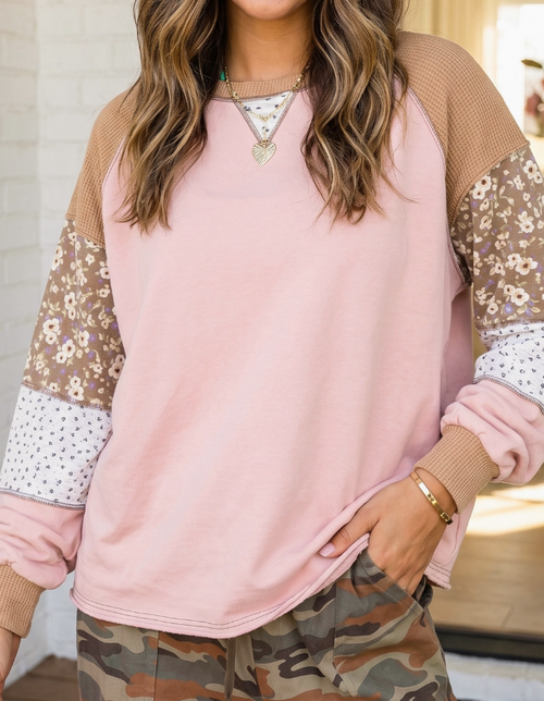 Patchwork Floral Crewneck
