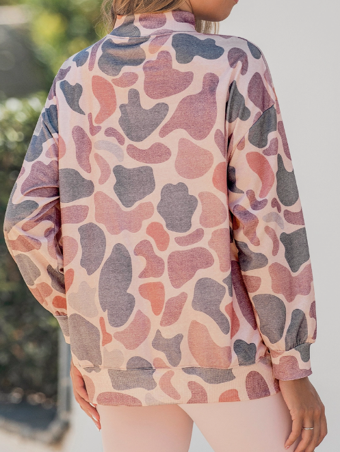 Camo Mock Neck
