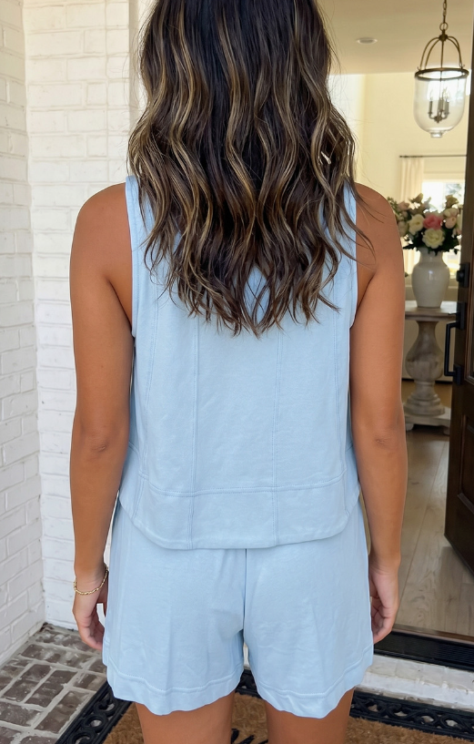 Sky Blue Tank & Short Set